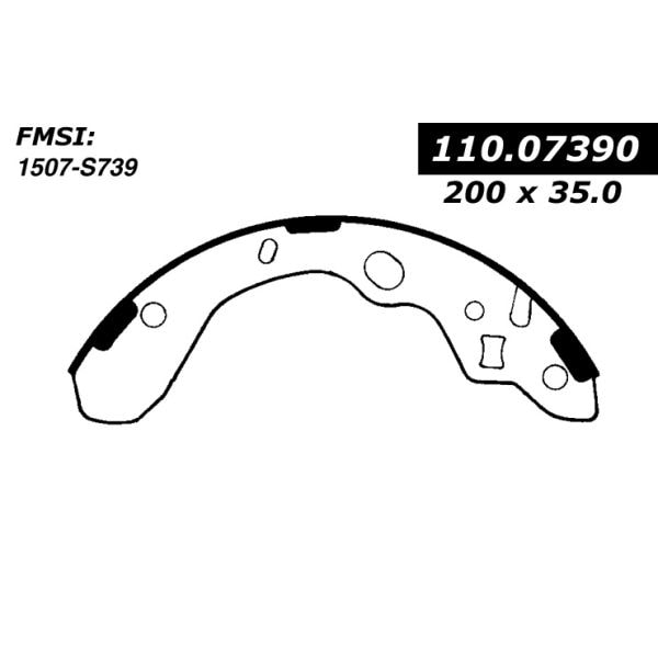 Centric Parts Centric Brake Shoes, 111.07390 111.07390 - main